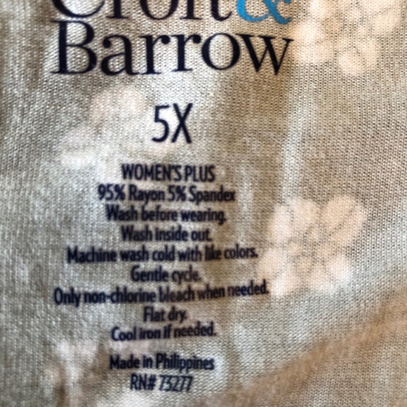 Womens CROFT & BARROW Semi Loose Sleeveless Top Size 5X Stretch New - Picture 7 of 9